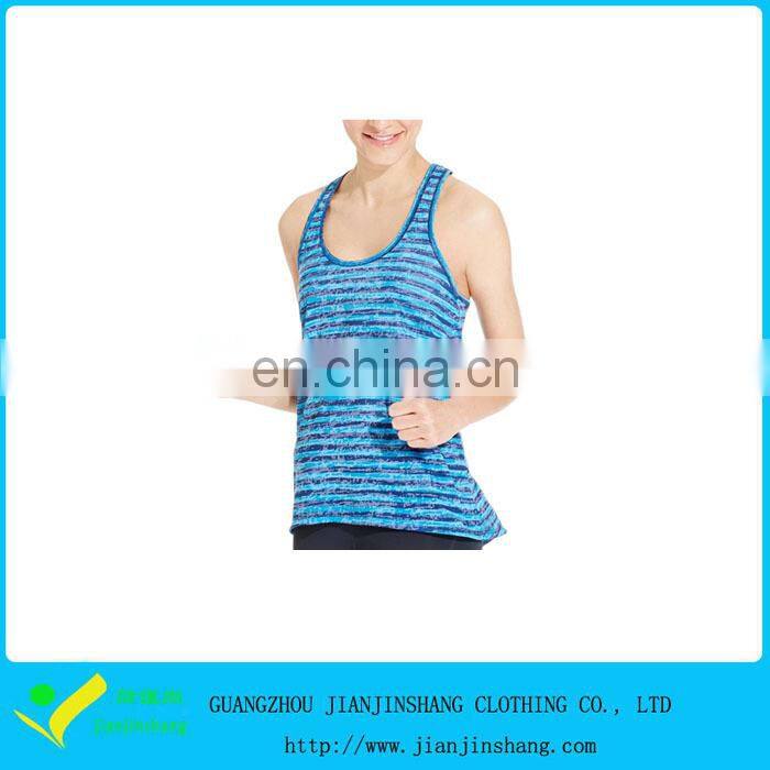 4 Way Stretch Printed Stripes Loose Fitted Womnen Fabrics For Tank Top