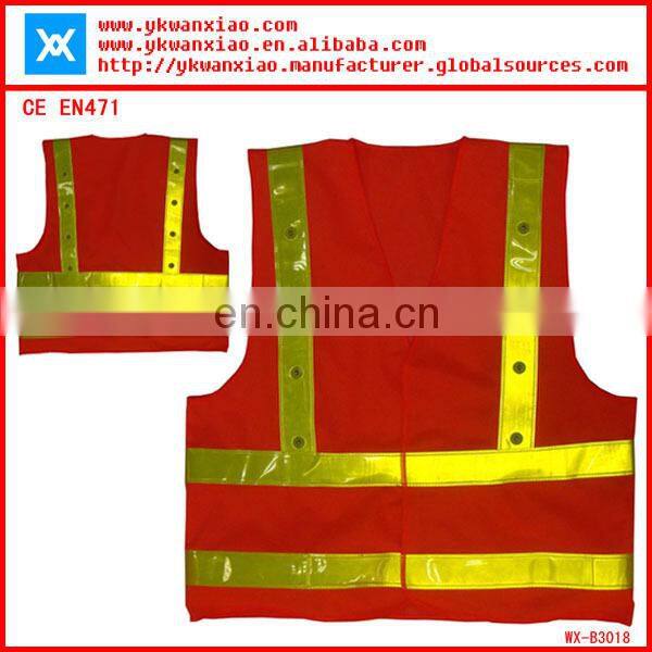 factory custom made light mesh led tubes flashing led lights high visibility Flashing LED security vest