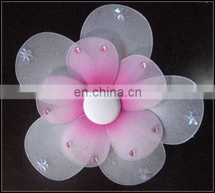 Pink Silk artificial flower with painting