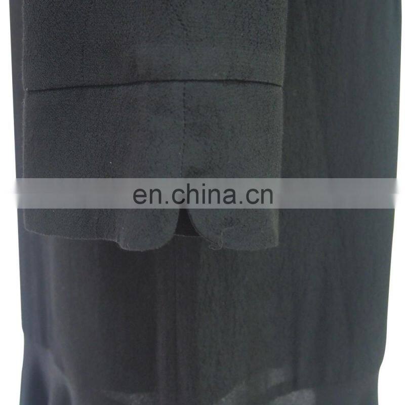 women elegant 3/4 sleeve black gashibo beaded dress