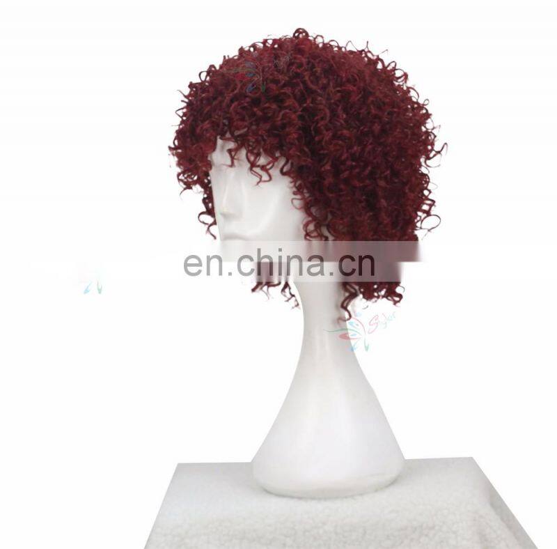 yiwu wig factory wholesale cheap curly synthetic cosplay wigs