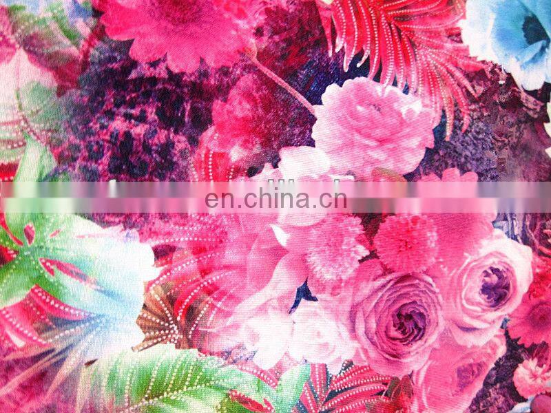 digital printed silk satin georgette fabric