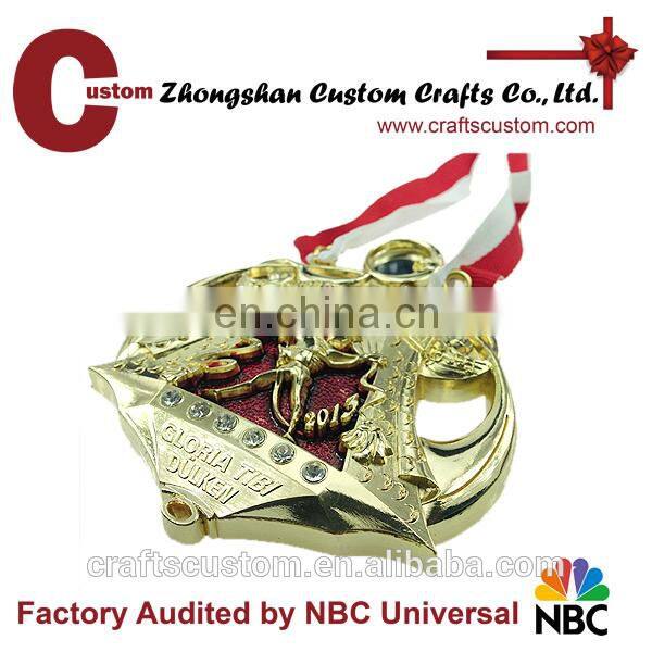 Custom metal hanger/trophies and medals china/swimming sports medals