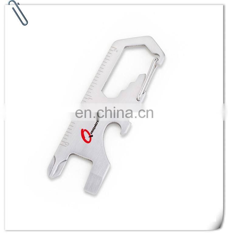 8 in 1 stainless steel pocket multi function tool with screwdriver,bottle opener,ruller,wrench,