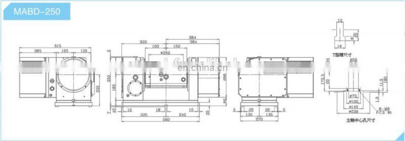 Precision cnc milling machine rotary indexer table 5th axis cnc rotary table