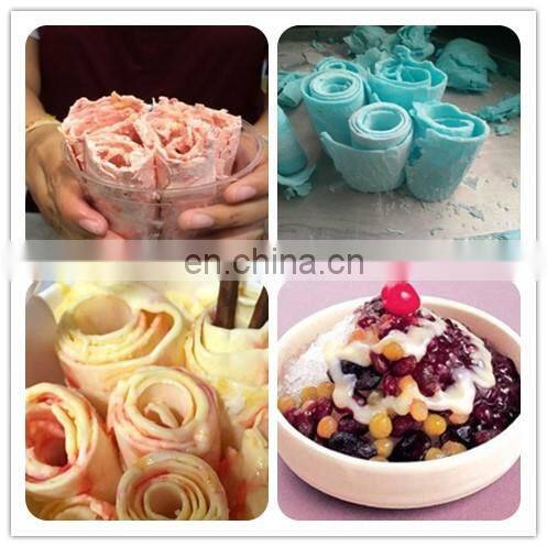 10 fruit container double pan Instant Ice Cream Rolls Machine/Thailand Rolled Fried Ice Cream Machine