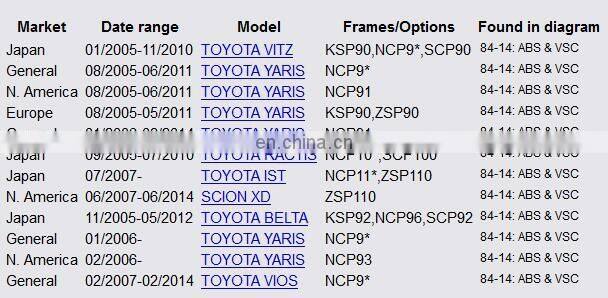 Front LH ABS wheel speed sensor for Toyota Vitz Yaris Belta Vios OEM 89543-52030