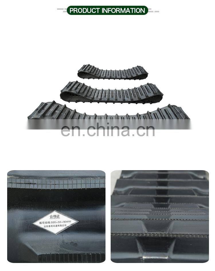 500x53x90 DC-70 kubota harvester tractors rubber Crawler Belt for combine harvester