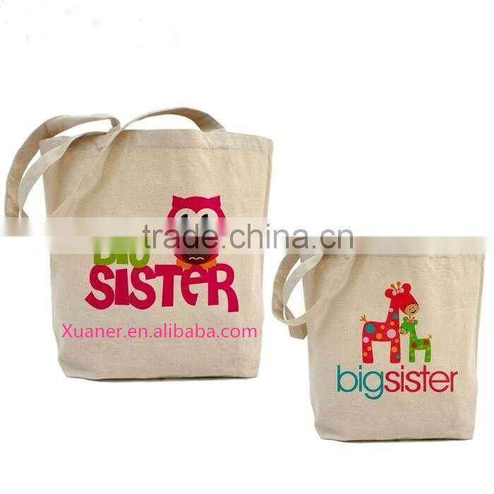 2016 popular hot selling promoting custom shopping tote canvas painting bag