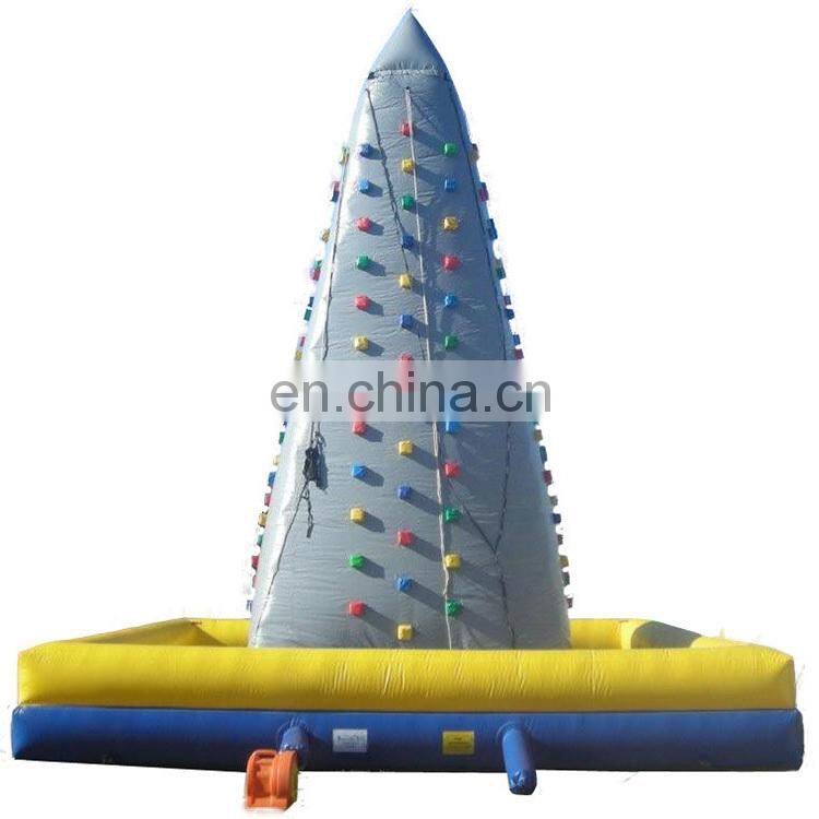 Outdoor cheap  inflatable water climbing wall with bouncer indoor rocking inflatable climb wall tower for kids on sale