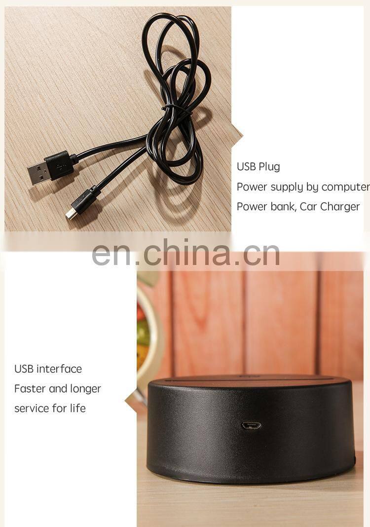 Promotion gifts custom 3D creative light acrylic illusion night lamp