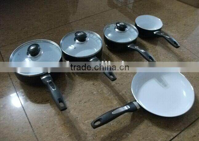 16CM Aluminum Non-Stick Sauce Pan With Glass Lid; Aluminum Sauce Pan For Kitchen; Divided Sayce Pan