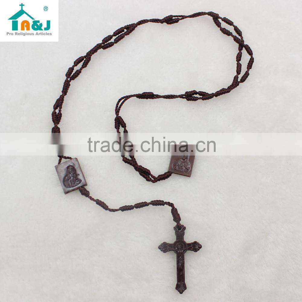 Passed SGS Test round sacred heart of jesus scapular pendant Custom wholesale