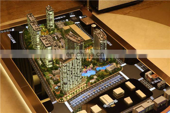 Handmade acrylic castle 3d building model with detial landscape