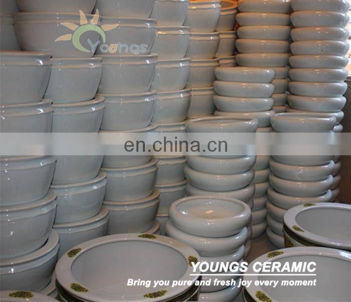Special large chinese white ceramic fish flower pots