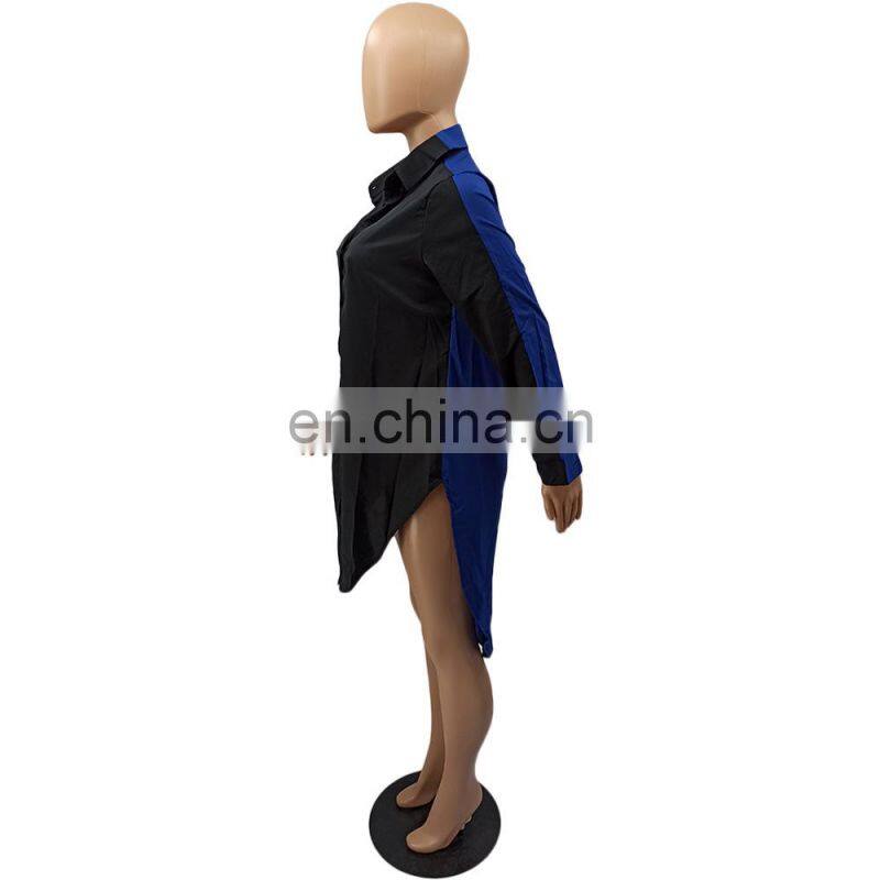 Irregular Stitching Long T-shirt Dress