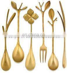 gold plated cutlery set