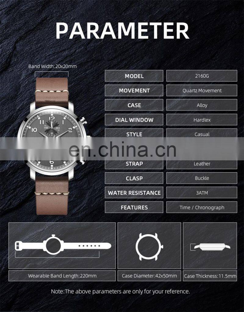 MEGIR 2160G Men Quartz Watch Luxury Fashion Waterproof Business Simple Watches For Men