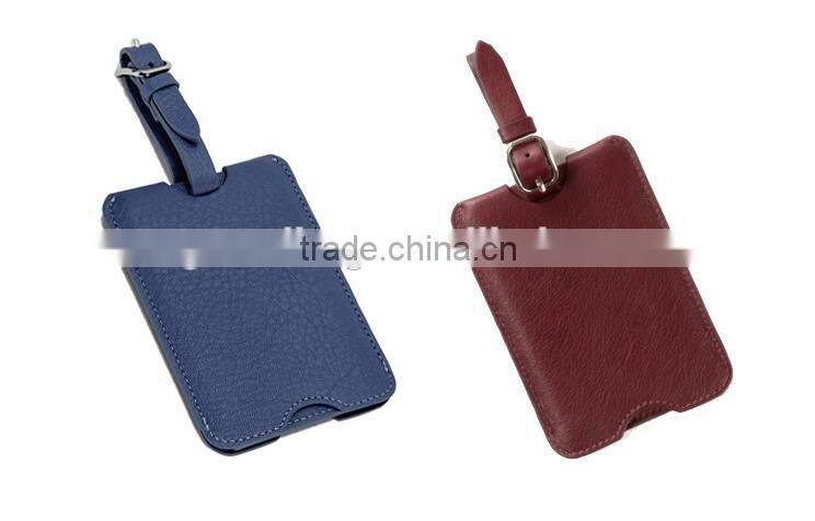 colorful rectangle genuine leather airplane luggage tags travel luggage accessories