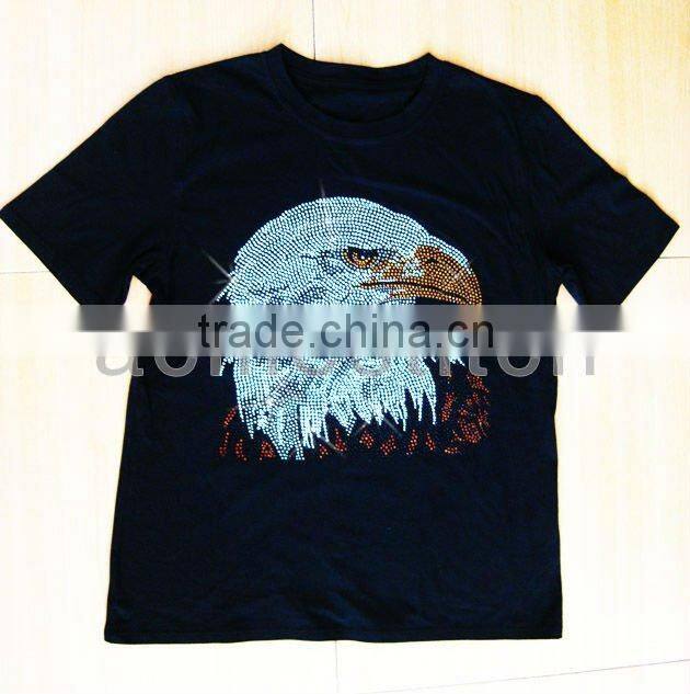Hot sale! rhinestone T-shirt design