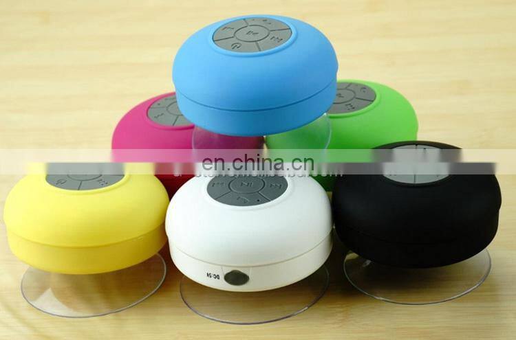 Promotion gift Mushroom suction cup wireless bt waterproof shower speaker bts 06