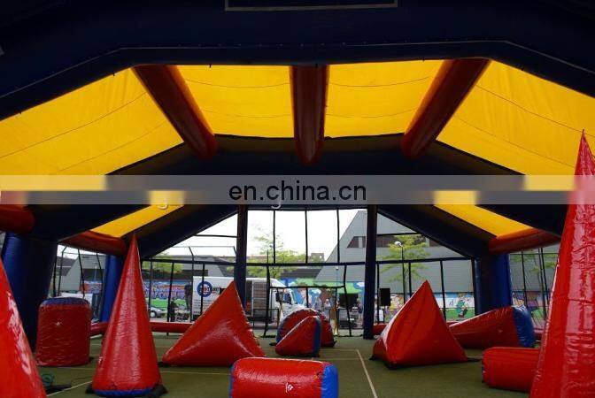 Hot Selling Pvc Inflatable Tent Tarpaulin Inflatable Paintball Netting Field Tent Paintball Arena Tent