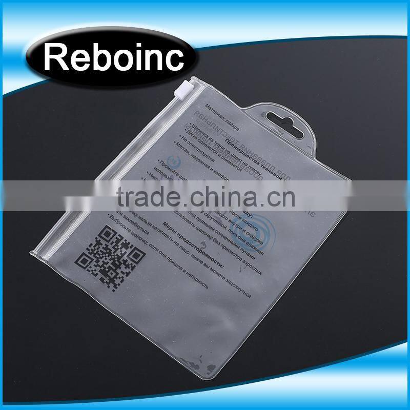 PVC packaging bags hanger hole/bottom opened PVC bags with colorful print