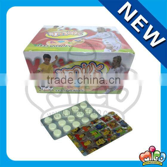 Football Star tablet dry milk candy