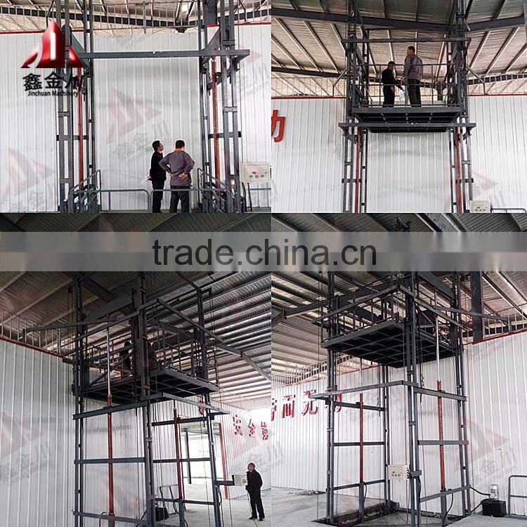 Hydraulic Warehouse Guiderail Goods Platform Lift with Competitive Price