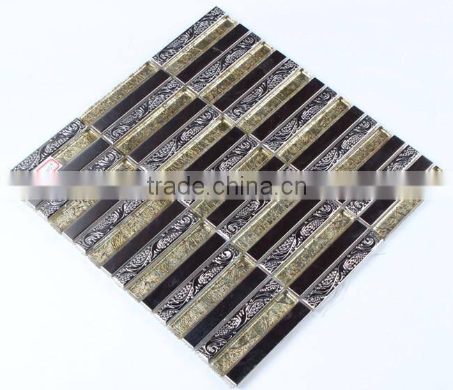 Glossy glass tile mosaic