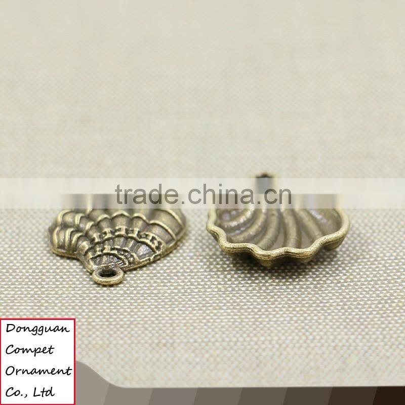 Wholesale zinc alloy diy accessories Fine arts and scallops pendant