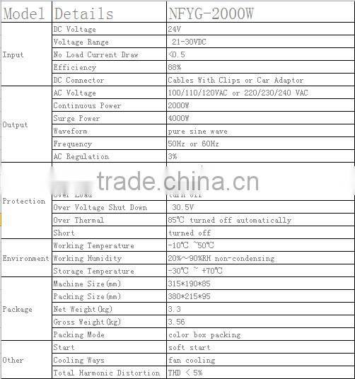 12v 220v pure sine wave solar hybrid inverter 2000w