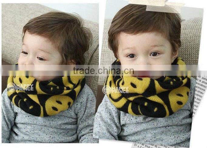 Knitted Mohair Smile Loop Kids Winter Scarf