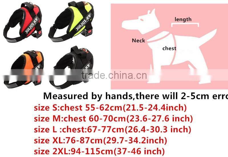 high quality cotton K9 nylon reflective pet K9 dog harness fashion large dog collar vest 4 colors