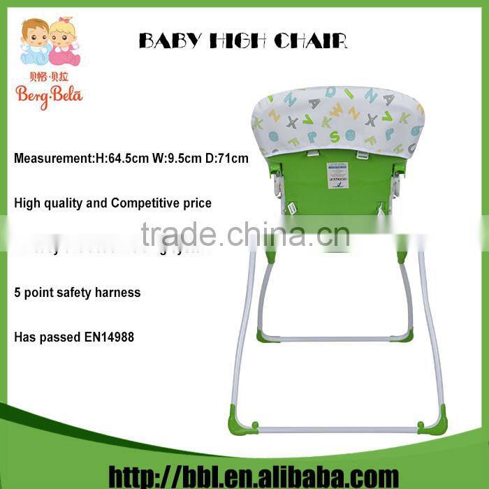 Manufacturer High Quality EN14988 Certificate Simple Design Comfortable Safety Baby High Chair Best