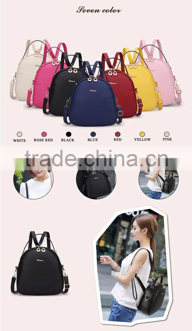 chain pattern fashion handbag new leisure girls PU shoulder backpack bag