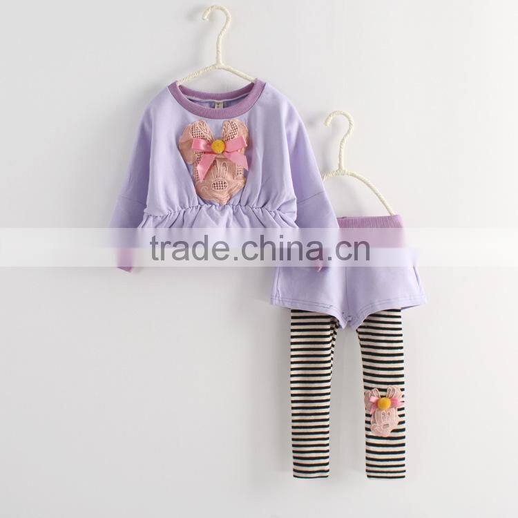 cheap clothing set tops and stripe leggings 4 colors cheap baby girls clothing