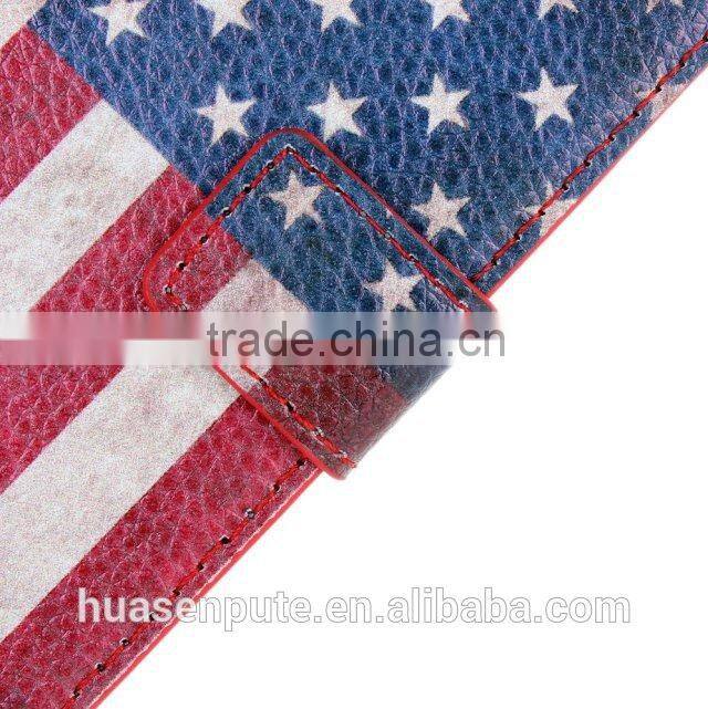 Hot sell !!! Retro UK/US Flag Flip Leather Cover Case for HTC One M7