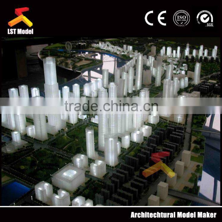 architectural scale model with scale car/ scale tree/ scale road