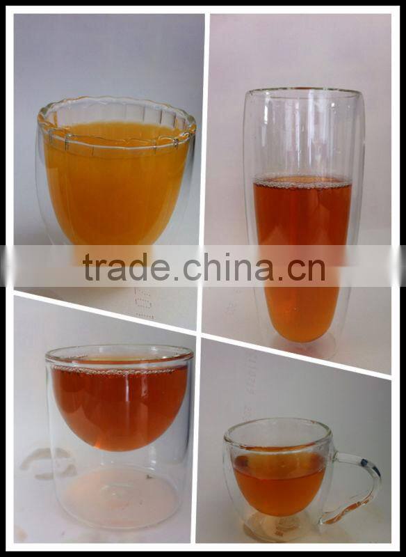 clear handblown borosilicate glass jar