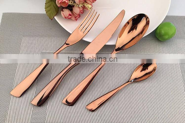 top grade 24K gold plated flatware cultery set 8025