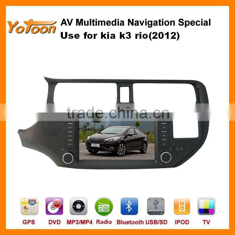 Car DVD GPS Player for K3(2012),HD/PIP/11 languages USB/SD/BT/IPOD/AV-in/AUX/ back view/car logo/wallpaper