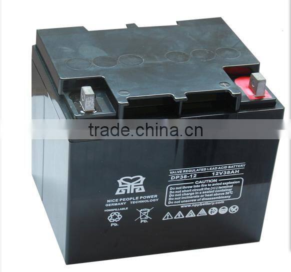 mf battery 12V38Ah Storage Solar lead acid in rechargeable Battery 24v