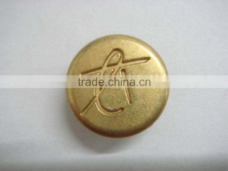 15mm gold color metal brass blind snap button