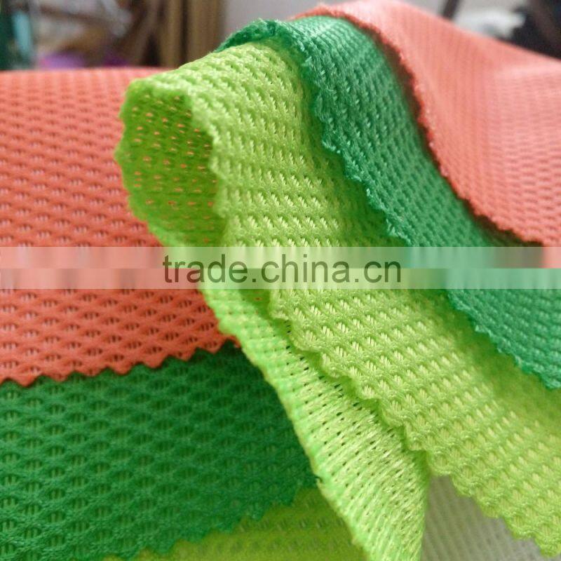 2016 new Washable single bi-color mesh cloth Hexagonal Mesh Fabric For Bag/shoes/tent