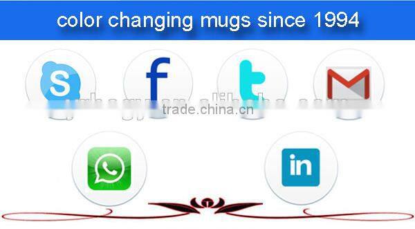 Heat sensitive color changing ceramic coffee mug manufacturer