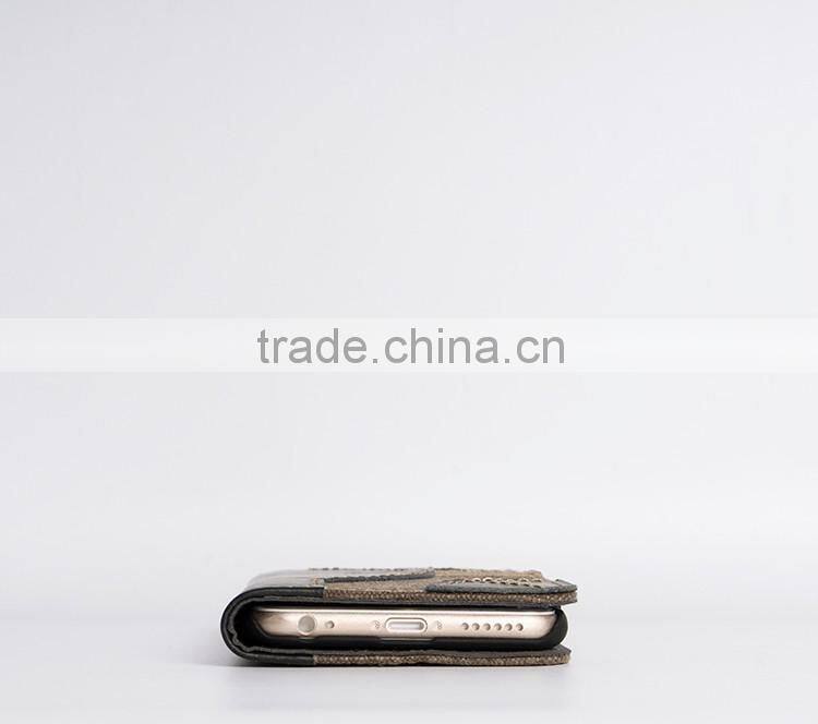 Flip pc+leather case money clip wallet cases for iphone6 6s