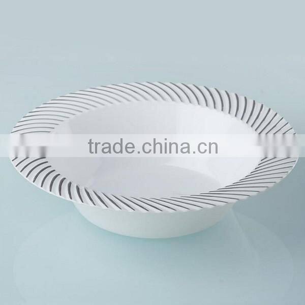 Disposable Plastic Silver/ Gold Coated Bowl