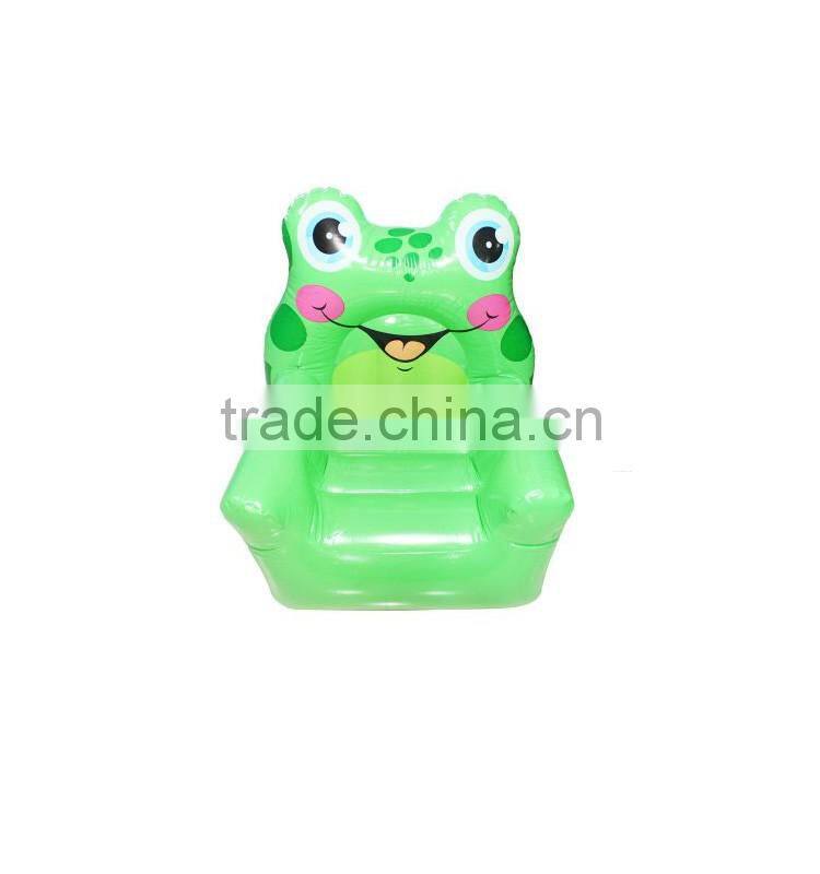 Hot sale inflatable animal sofa, frog animal shape inflatable kids sofa