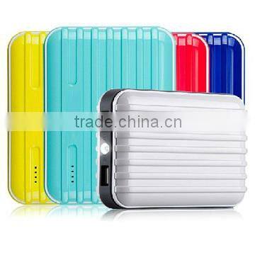 10400mAh large capacity suitcase style portable power banks with LED torch and flashlight